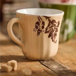 Anthropologie NIB Terrain Botanical Silhouette Mug in Canary